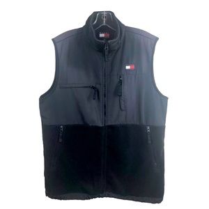 Tommy Hilfiger Flag Logo Zip Up Fleece Vest Small